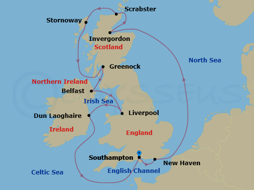 Itinerary map