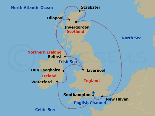Itinerary map