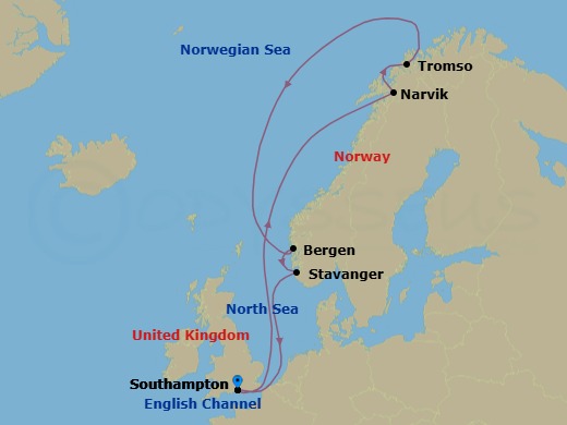 Itinerary map