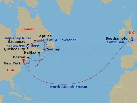 Itinerary map