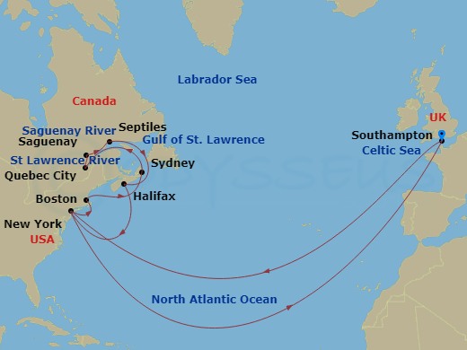 Itinerary map