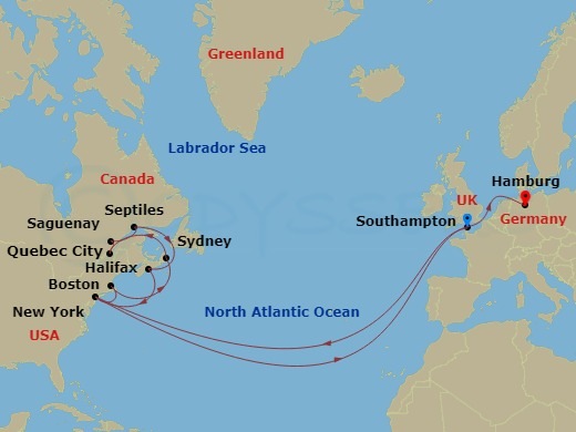 Itinerary map
