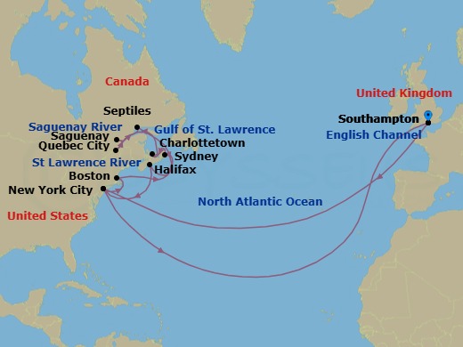 Itinerary map