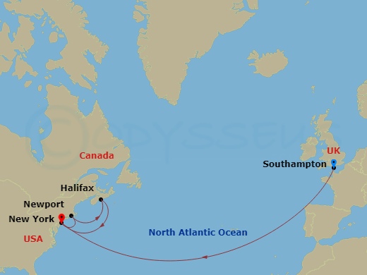 Itinerary map