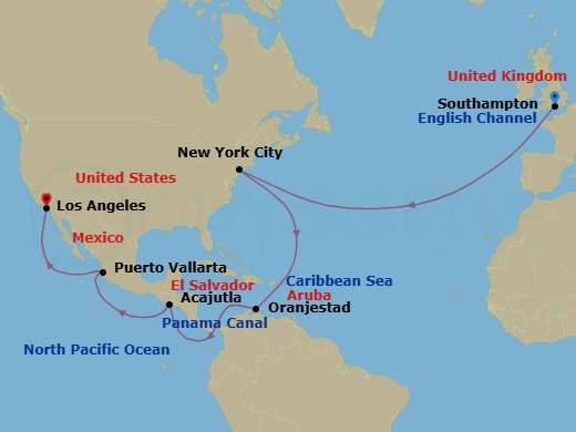 Itinerary map