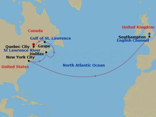 Itinerary map