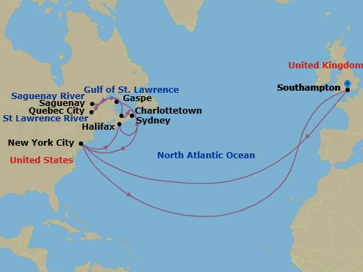 Itinerary map
