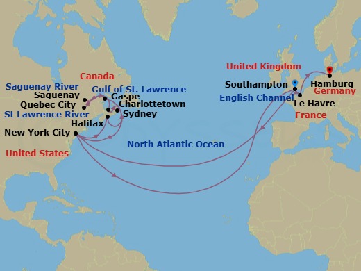 Itinerary map