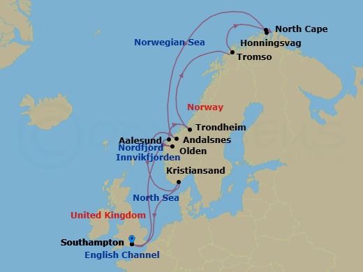Itinerary map