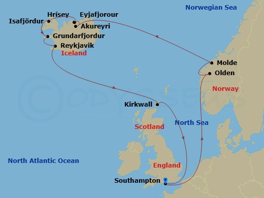 Itinerary map