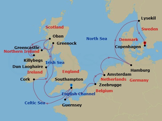 Itinerary map