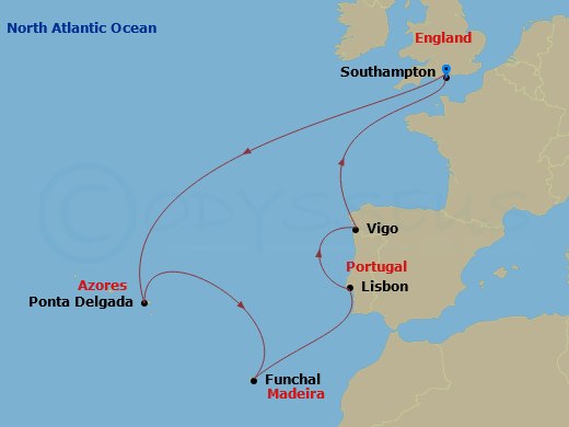Itinerary map