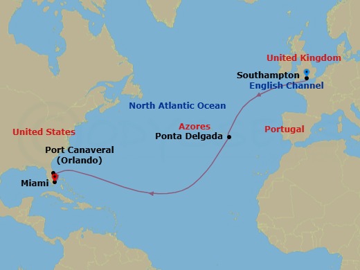 Itinerary map