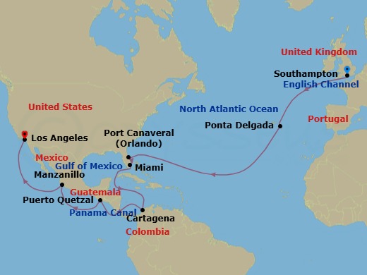 Itinerary map