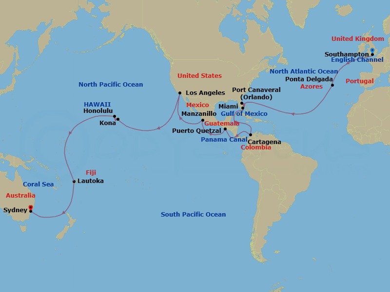 Itinerary map