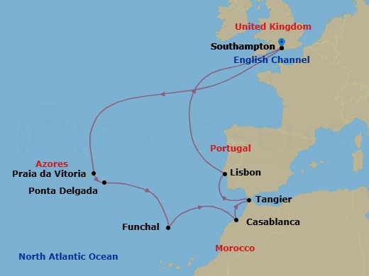 Itinerary map
