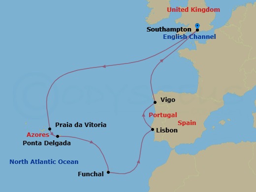 Itinerary map