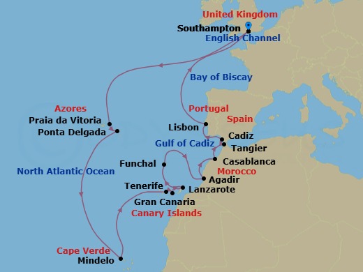 Itinerary map