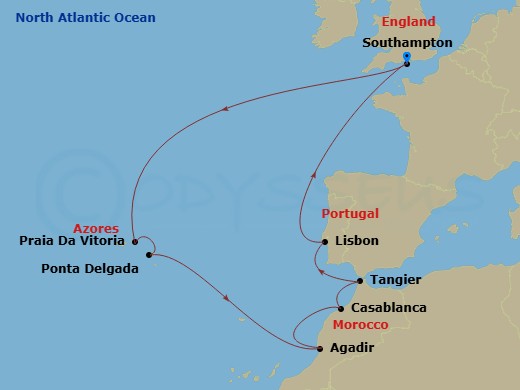 Itinerary map