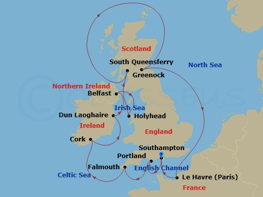 Itinerary map