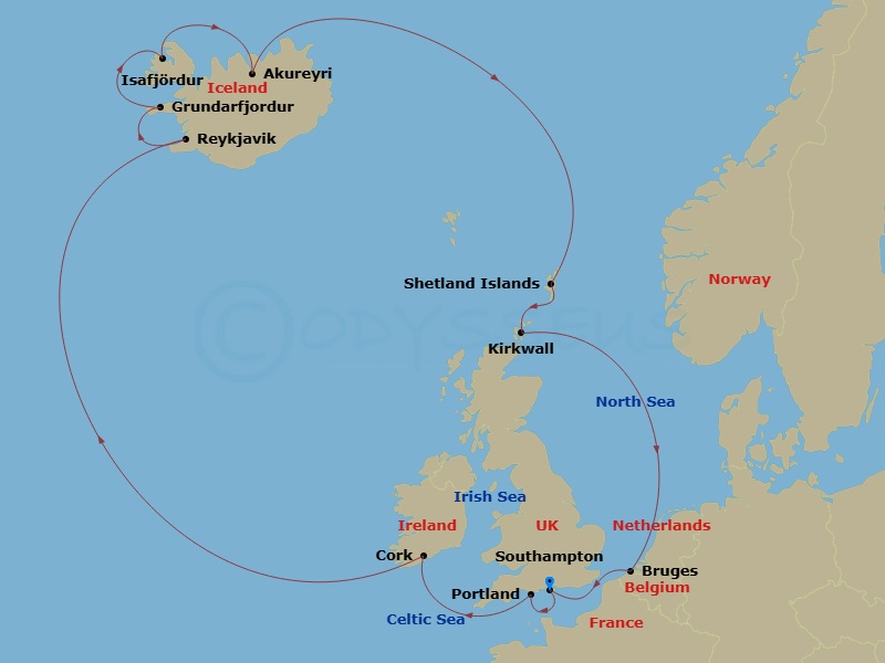 Itinerary map