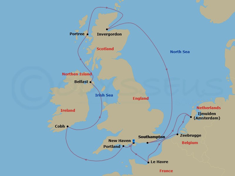 Itinerary map