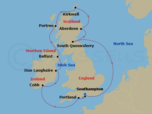 Itinerary map