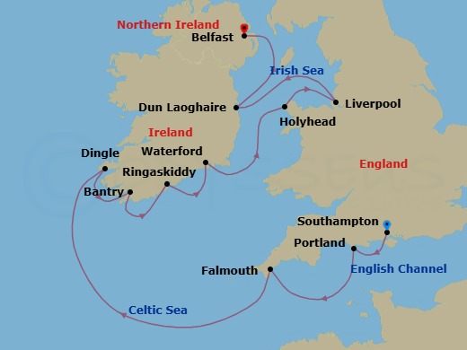 Itinerary map