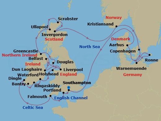 Itinerary map