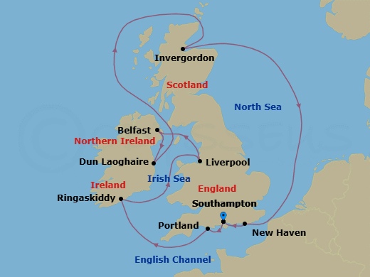 Itinerary map