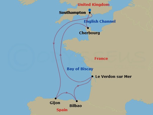 Itinerary map