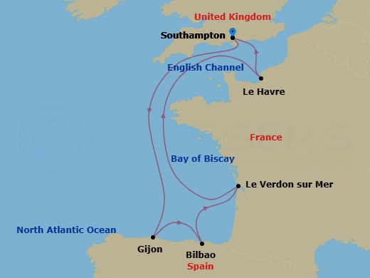 Itinerary map