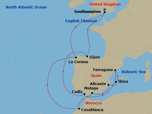 Itinerary map