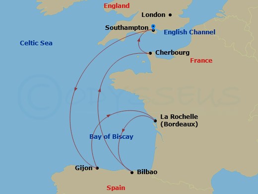 Itinerary map