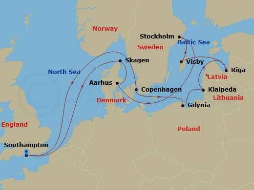 Itinerary map