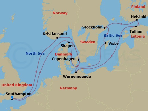 Itinerary map
