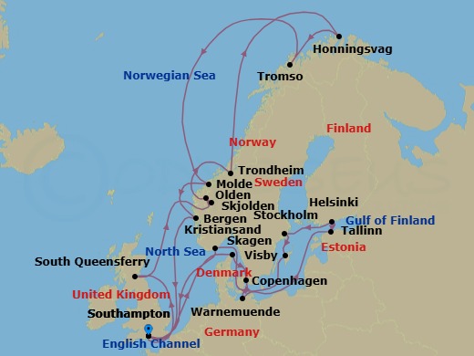 Itinerary map
