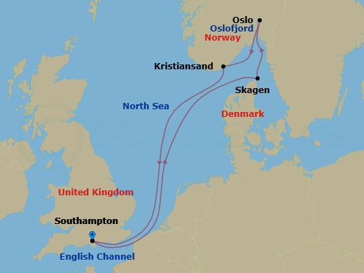 Itinerary map