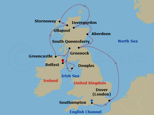 Itinerary map