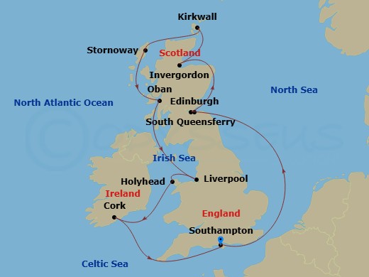Itinerary map