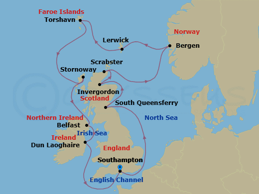 Itinerary map