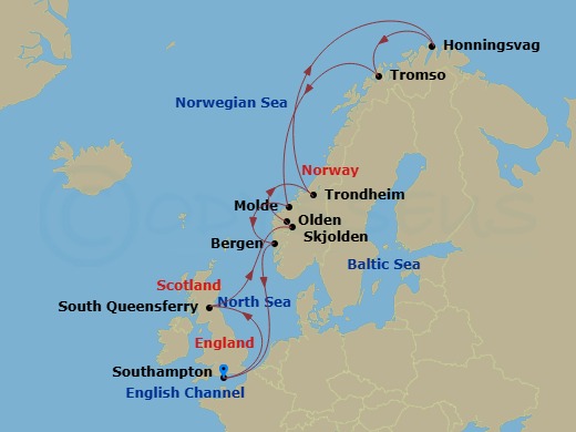 Itinerary map