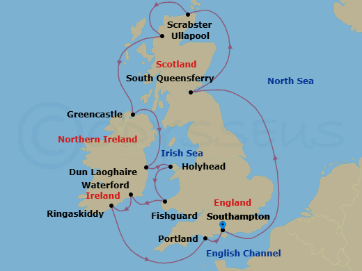 Itinerary map