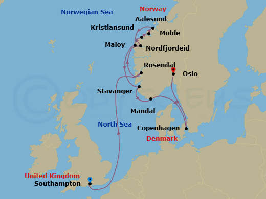 Itinerary map