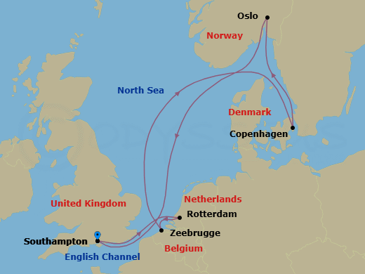 Itinerary map