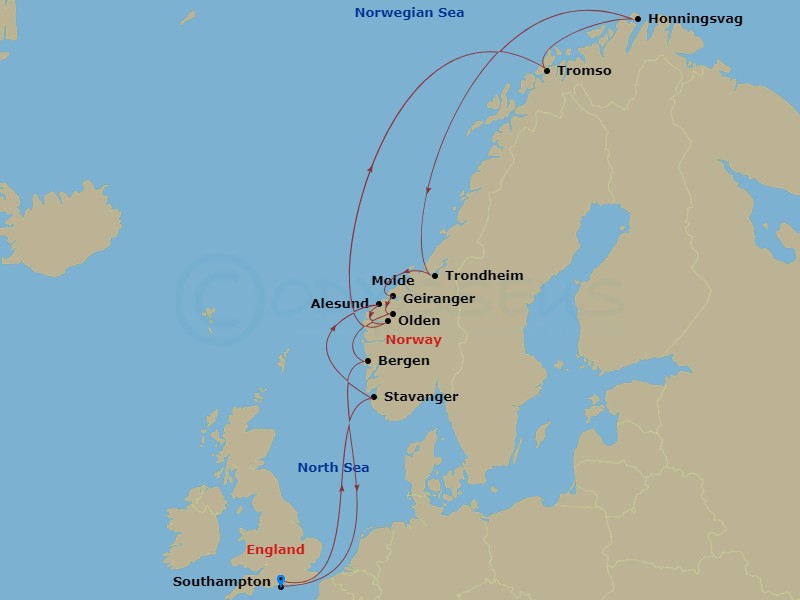 Itinerary map