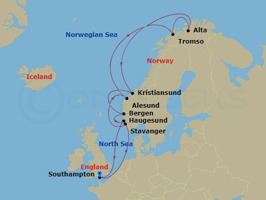 Itinerary map