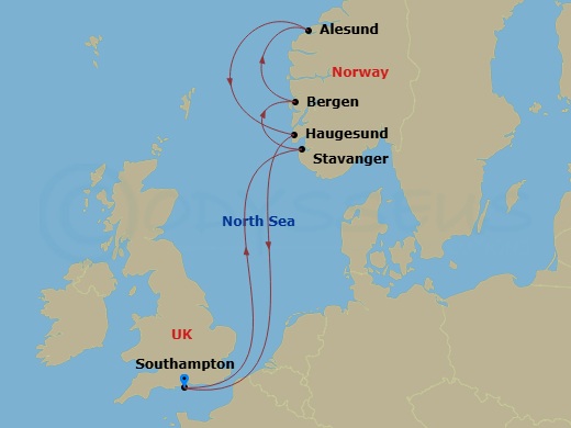 Itinerary map
