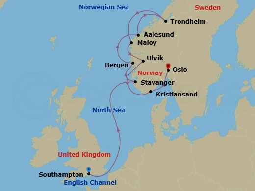 Itinerary map