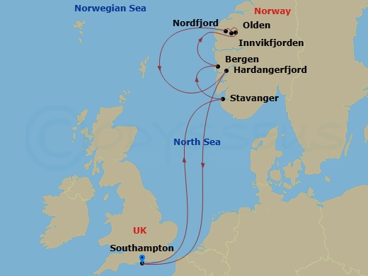Itinerary map